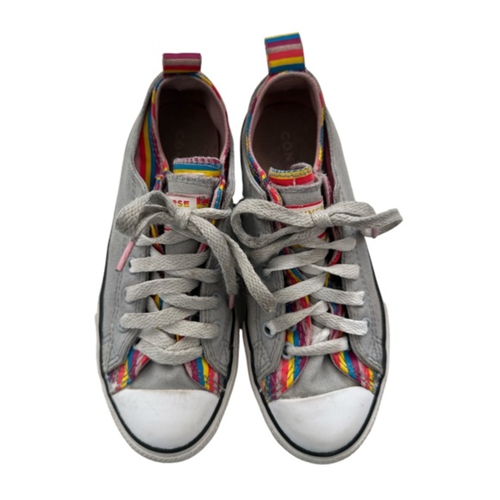 Converse sneakers grey with rainbow size 1 youth low tops shoes
